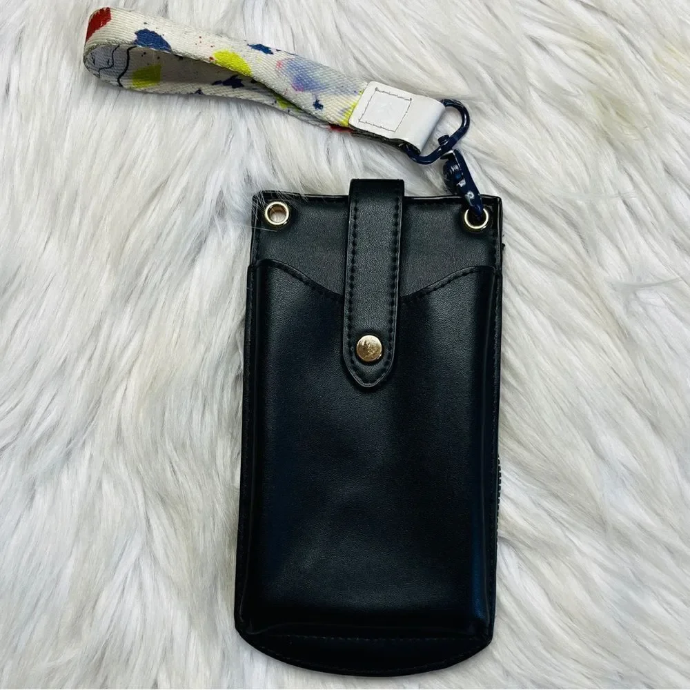 a new day cellphone wallet wristlet black 4x7 inches